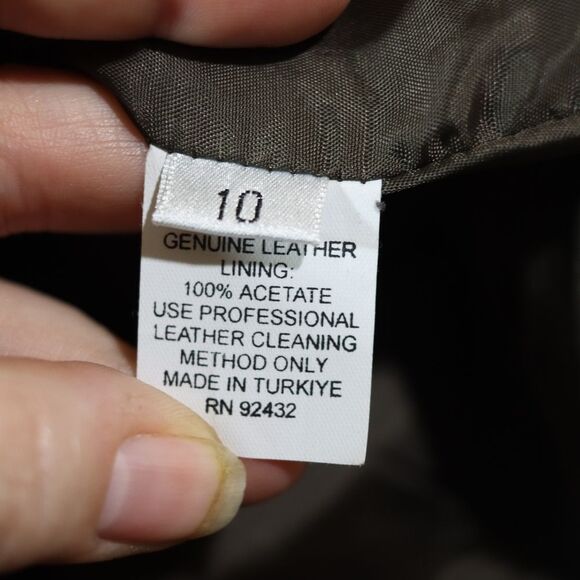 Kay Unger Black Leather Mini Skirt 10 Gothic Corporate Goth - Picture 8 of 10